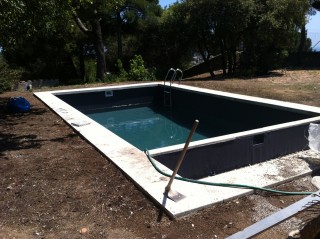 Tras la reparación del vaso de la piscina